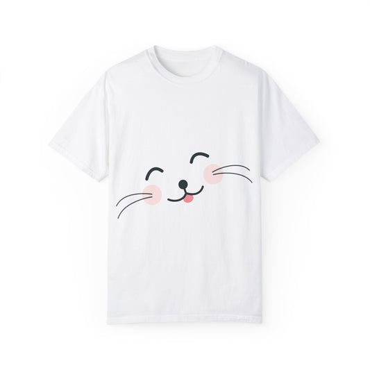 Cute Cat & Bunny Unisex Garment-Dyed T-Shirt for Animal Lovers